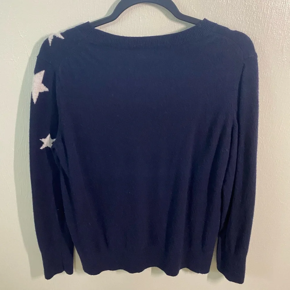 Navy Blue w/white Stars Banana Republic sweater - Picture 3 of 3